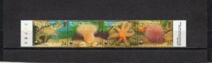 GUERNSEY/ALDERNEY 1993 MARINE LIFE STRIP OF 4 STAMPS MNH