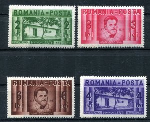 ROMANIA 1937 100 YEARS SINCE CREANGAS SCOTT 463-466 BIRTH PERFECT MNH