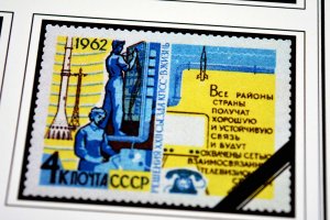 COLOR PRINTED RUSSIA 1960-1965 STAMP ALBUM PAGES (84 illustrated pages)