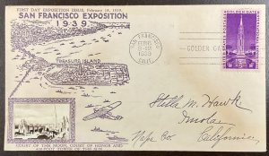 852 Crosby photo cachet Golden Gate Expo FDC 1939