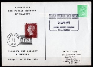 Great Britain 1975 EXHIBITION THE POSTAL HISTORY OF GLASGOW SPECIAL COVER