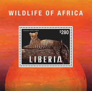 Liberia 2013 - WILDLIFE OF AFRICA - Souvenir Stamp Sheet - Scott #2853 - MNH