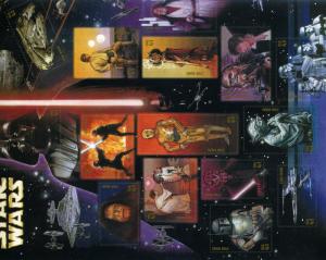 SC# 4143 Star Wars complete sheet mint not hinged