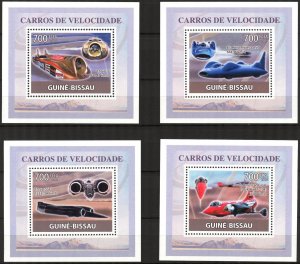 {352} Guinea -Bissau 2009 Speed Cars 5 S/S Deluxe MNH**