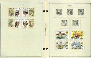 Tuvalu 1976-1991 M & First Day Cancelled Hinged on Scott Int. Pages Thru 1999