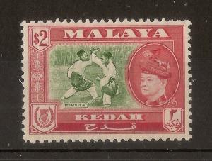 Kedah 1957 $2 Bersilat SG101 MNH Cat£45