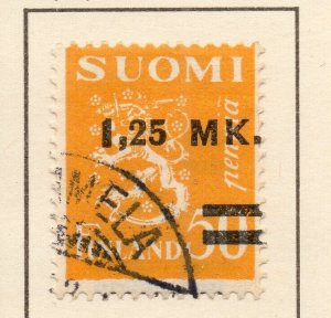 Finland 1931 Early Issue Fine Used 1.25mk. Surcharged NW-269327