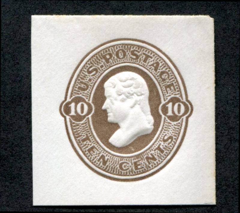 U.S. U91 Cut Square, 10c White, full corner