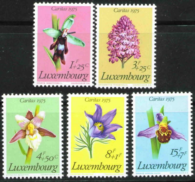 Luxembourg Scott B303-7 MNH** 1975 flower set