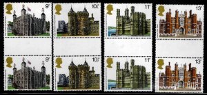 Great Britain Scott  831-834 MNH** London Architecture gutter pair set