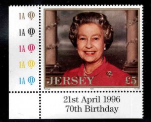 Jersey Scott 747  MNH** QE2 Birthday £ 5 stamp