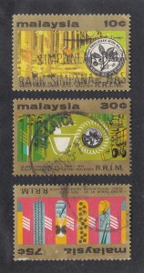 Malaysia Scott #135-137 Used