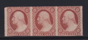 11 strip of 3 F-VF with PF cert copy mint lightly hinged nice color ! see pic !