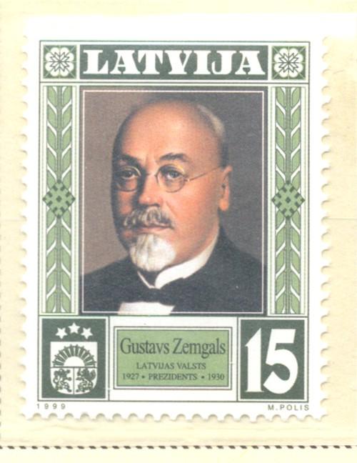 Latvia Sc 497 1999 President Zemgals stamp mint NH