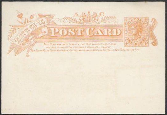 VICTORIA AUSTRALIA QV 1d Commonwealth commem postcard fine unused..........12439