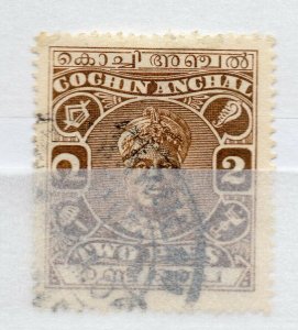 India Cochin 1916-30 Early Issue Fine Used 2p. NW-15759