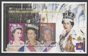 ST.KITTS SG734 2003 50th ANNIVERSARY OF CORONATION MNH