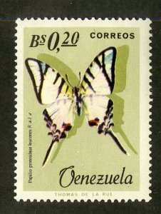 VENEZUELA 889 MNH SCV $1.25 BIN .75 BUTTERFLY