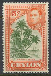 Ceylon SG 387f Mint never Hinged  perf 13½ SC# 292a   see details