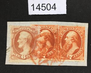 MOMEN: US STAMPS # 160,159 RED NYFM USED $245+ LOT #14504