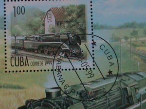​CUBA-1999-SC#4006- IBRA'99-WORLD.STAMP SHOW-NURENBERG-CTO S/S VF LAST ONE