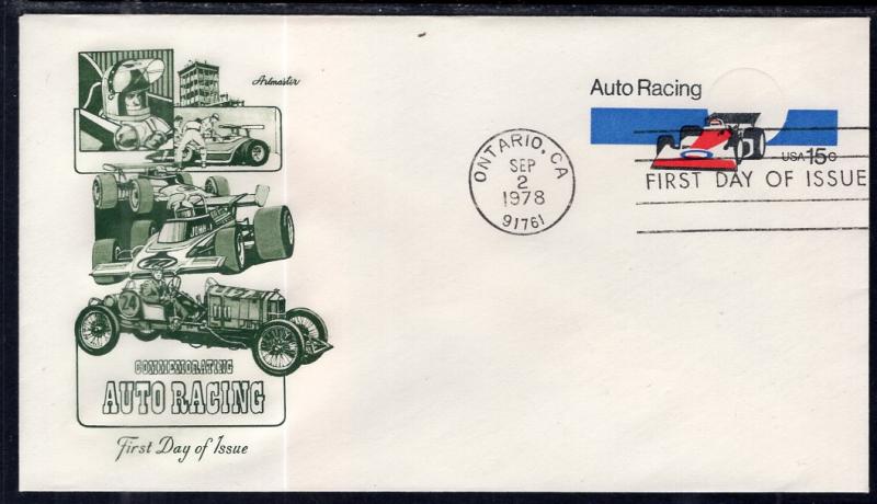 US U587 Auto Racing Artmaster U/A FDC