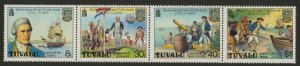 Tuvalu 117a MNH Captain James Cook, Ship, Flag