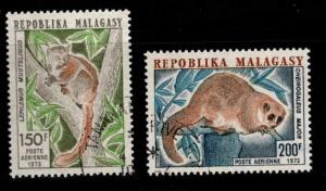 Madagascar Scott C116-C117 Airmail set CTO similar cancels