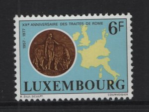 Luxembourg   #606  MNH  1977  Europa tamed + map of Europe