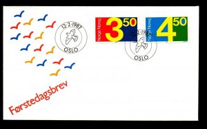 Norway 1987 Series FDC - L30844