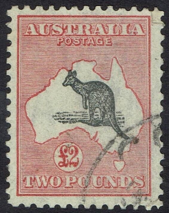 AUSTRALIA 1931 KANGAROO £2 WMK C OF A REPAIRED USED 