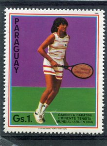 Paraguay 1986 TENNIS PLAYER Gabriela Sabatini 1 value Perforated Mint (NH)