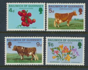 Guernsey  SG 36-39  SC# 33-36  Mint Light Hinge Agriculture  see details