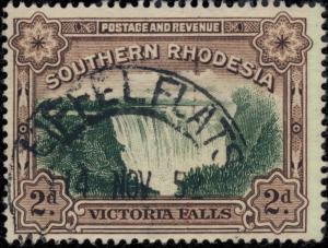 SOUTHERN RHODESIA - 1952 - SG 35a CANCELLED EIFFEL FLATS DOUBLE CIRCLE DS