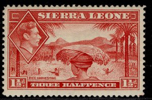 SIERRA LEONE GVI SG190, 1½d scarlet, M MINT. Cat £20.