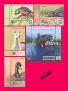 MOLDOVA 2023 Nature Fauna Animals Reptile Birds Chisinau ZOO 4v+s-s MNH