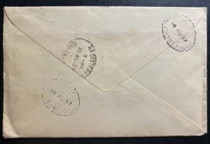 1937 Casablanca Morocco British Agencies Posted Closing Day Cover To Gibraltar B
