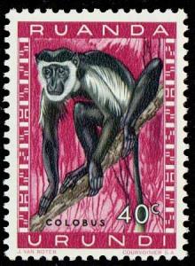 Ruanda-Urundi SC 139 - Colobos Monkey  - MNH - 1959