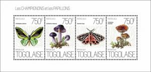 TOGO 2013 SHEET MUSHROOMS BUTTERFLIES INSECTS tg13616a