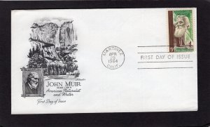 1245 John Muir, FDC Artmaster cachet