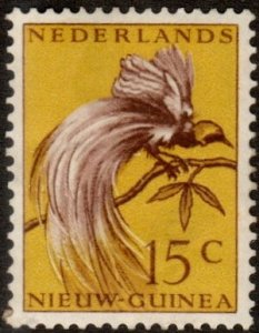 Netherlands New Guinea 27 - Mint-H - 15c Bird of Paradise (1954) (cv $0.60)