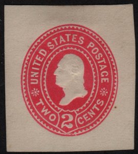 SC#U362 2¢ Washington Cut Square (1899) Unused