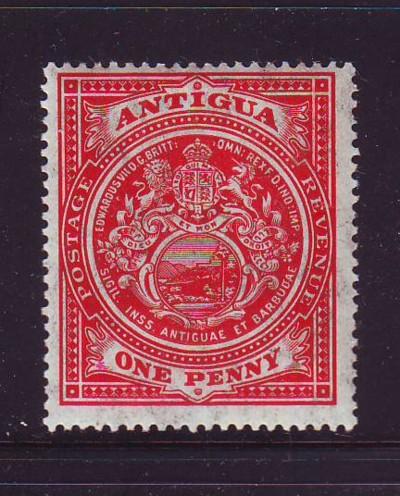 Antigua Sc 32 1908 1d carmine Seal of Colony stamp mint