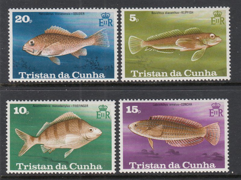 Tristan da Chuna 243-246 Fish MNH VF