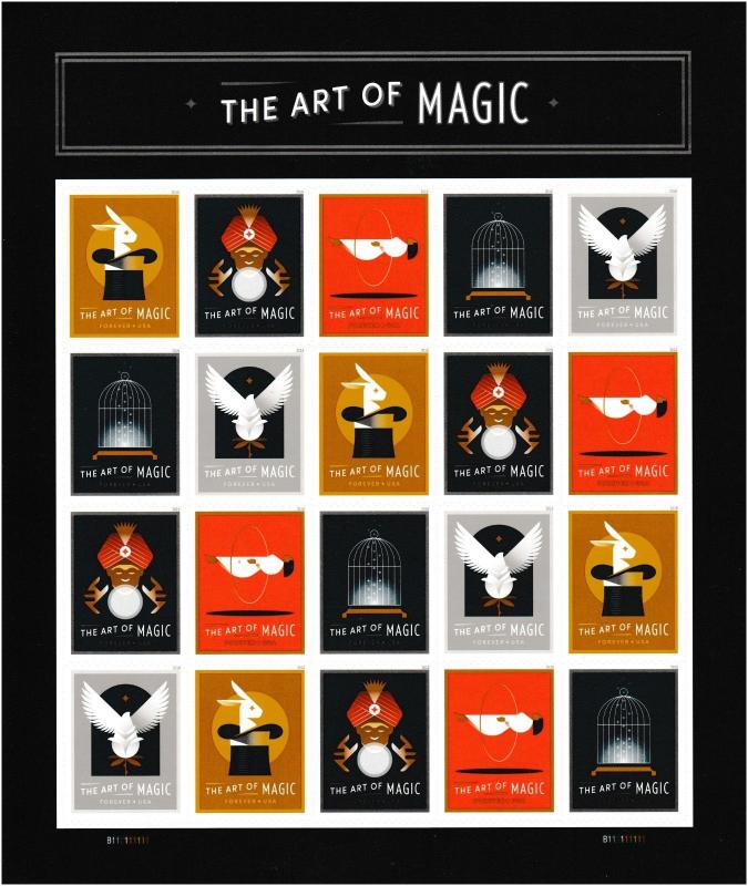 US 5301-5305 5305a The Art of Magic forever sheet (20 stamps) MNH 2018