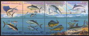 Marshall Islands 595 MNH Pacific Game Fish Marine Life ZAYIX 092523SM59M