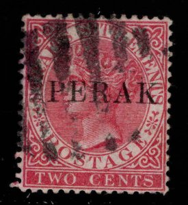 MALAYA Perak Scott 6 Used 15mm overprint stamp