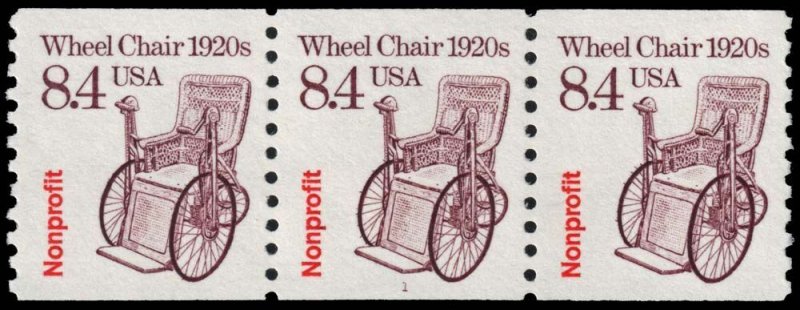 United States - Scott 2256 - Mint-Never-Hinged - Coil Strip of Three - PN 1