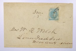 CSA - 186x Tenn. Town Cancel / 5c DUE / Stamp Fell Off (During Period) - L38867