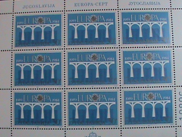 ​YUGOSLAVIA-1984 SC# 1679 EUROPA: 1959-84 EUROPA STAMPS MNH SHEET -VERY FINE